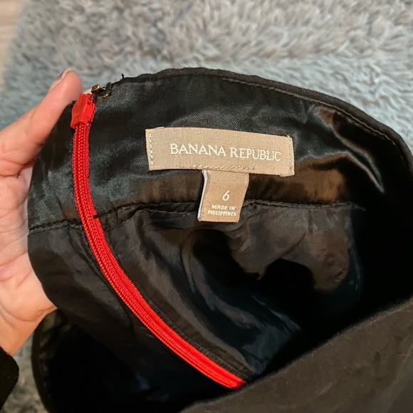 Black leopard print trim skirt - Picture 3 of 4